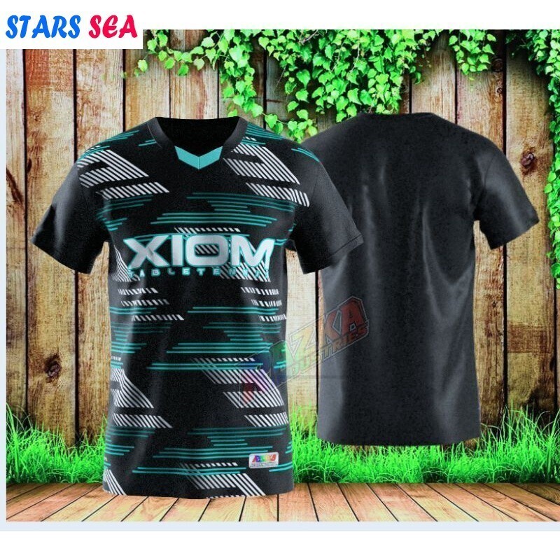 Xiom Tênis De Mesa De Malha Jersey Casual Camiseta Manga Curta Solta Ao Ar Livre