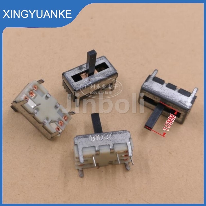 2 Pçs/Lote 101N 16MM Resistor De Potenciômetro Deslizante Reto B100K Com Ponto Médio Único 3 Pinos Misturador Fader 100K