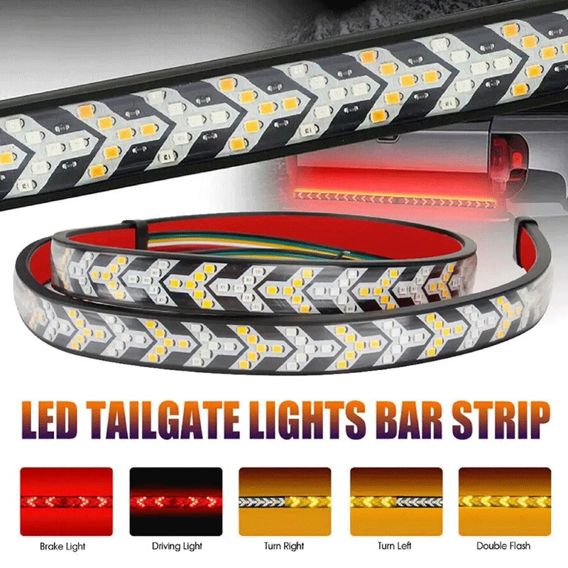 DC12/24V Luz Traseira De Carro Fita LED Flexível De Advertência De Sinal De Giro Espinha De Peixe À Prova D'água Para SUV RV