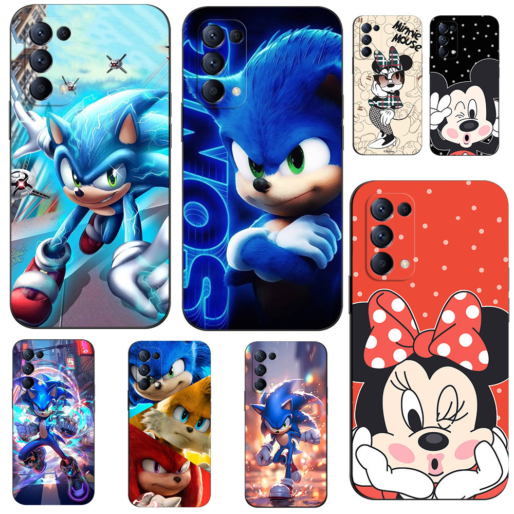 Capa Protetora Para OPPO RENO 6 PRO 5G snapdragon 870 Versão Telefone De Silicone Macio Preto Tpu Sonic Minnie RBD