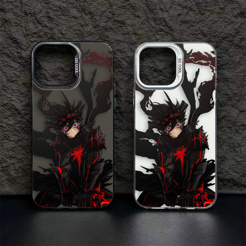 Anime Black Clover Asta Big Hole Matte Laser Capa Da Caixa Do Telefone Celular Em Silicone Para iPhone Apple 15 Promax 14 13 12 11 Pro Max Plus XS X XR SE 2020 2022 8 7