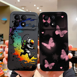 Estojo Popular Para Xiaomi Poco X6 Pro X6 Caixa De Borboleta Spaceman Silicone Macia Capa Confortável PocoX6 XiaomiX6 Bolsas Telefônicas Bumper em Oferta na Shopee
