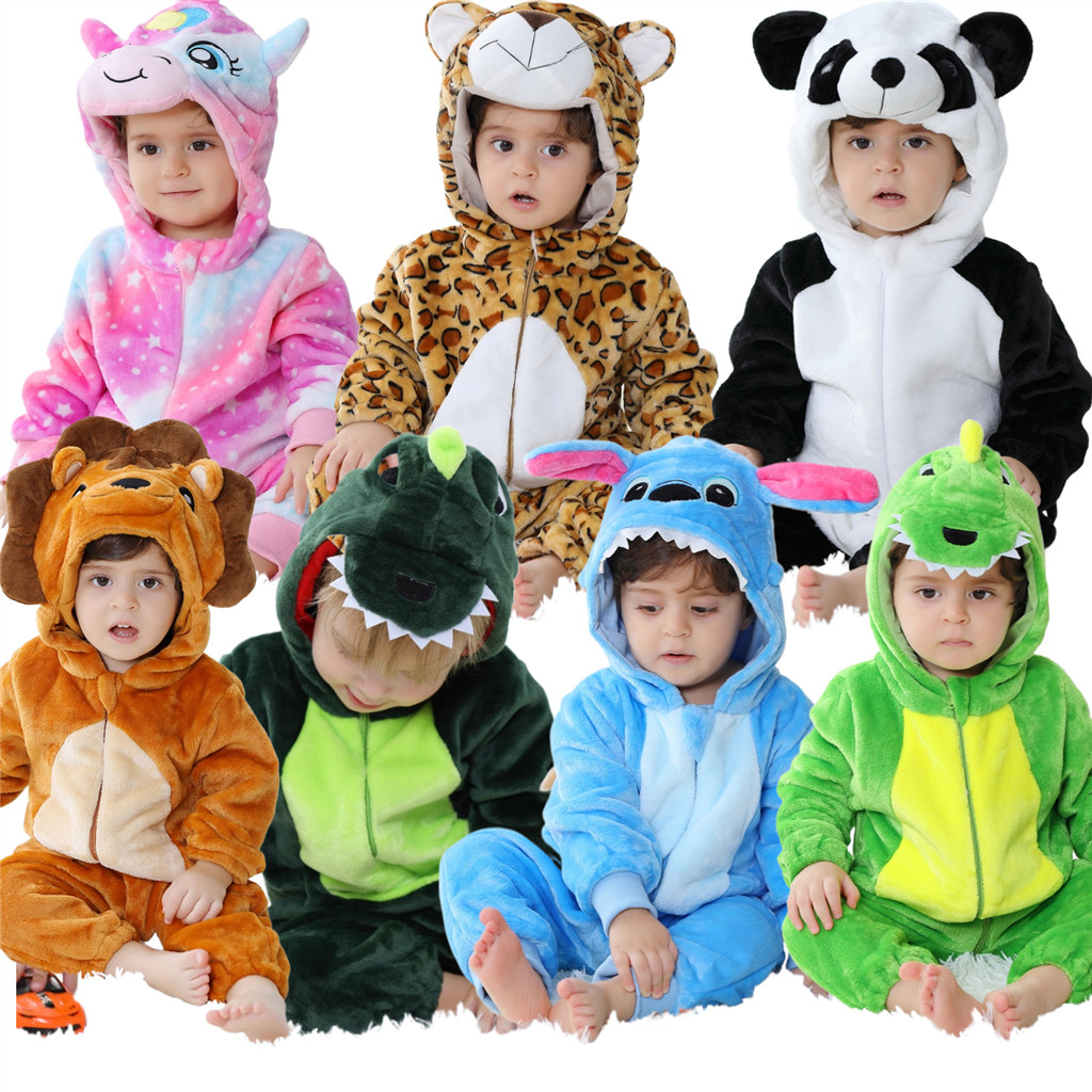 Bebê Recém-Nascido Ponto Unicórnio Animal Dos Desenhos Animados Macacão Roupas Meninas Pijamas Manga Longa Onesies Com C em Oferta na Shopee