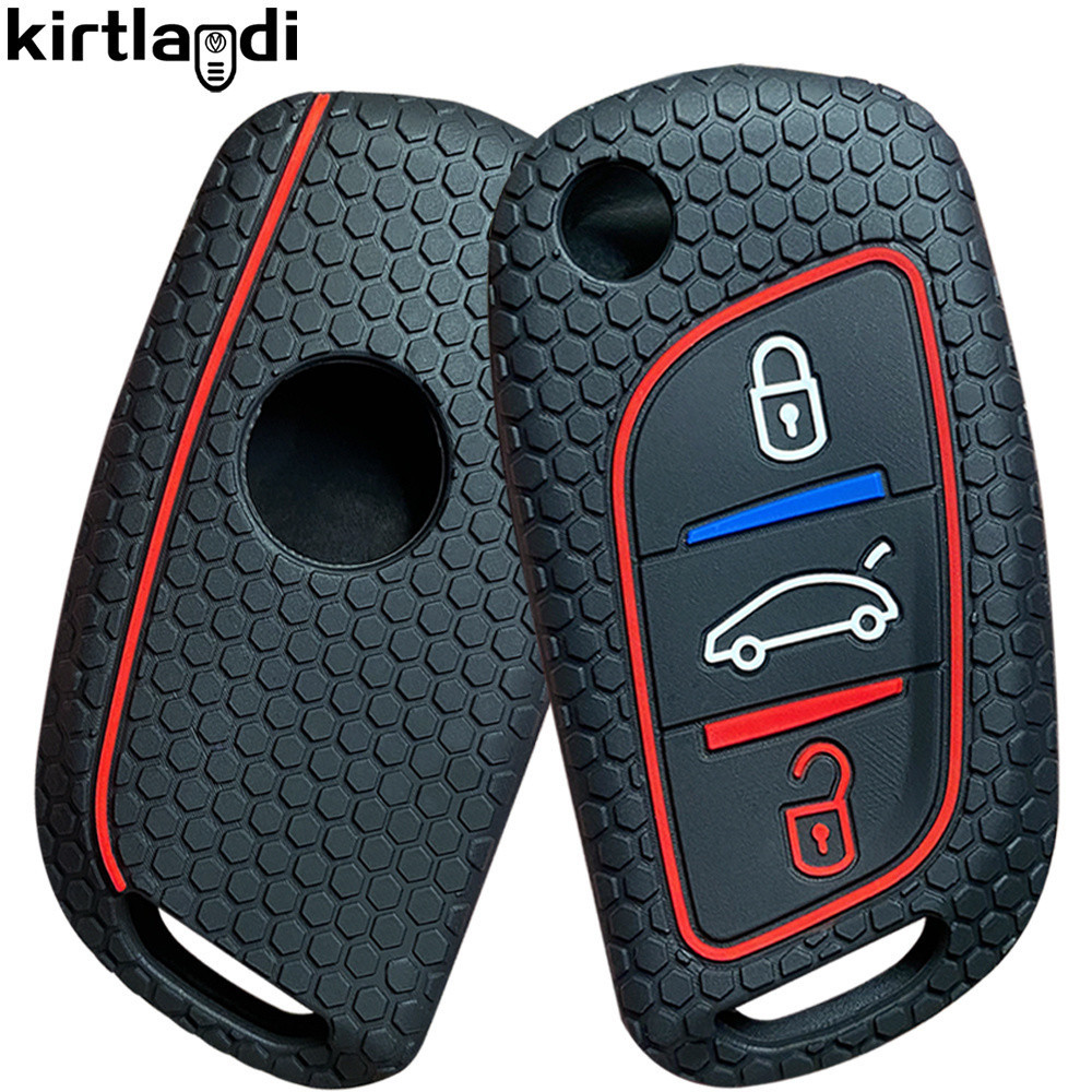 Citroen C1 C2 C3 C4 C5 XSARA PICA Para DS DS3 DS4 DS5 DS6 Peugeot 3008 5008 306 308 407 408 807 Caixa De Chave De Carro Remoto Em Silicone