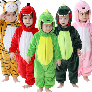 Bebê Infantil Macacão Animal Dinossauro Ponto Dos Desenhos Animados Flanela Da Criança Onesies Bodysuit Uma Peça Cosplay