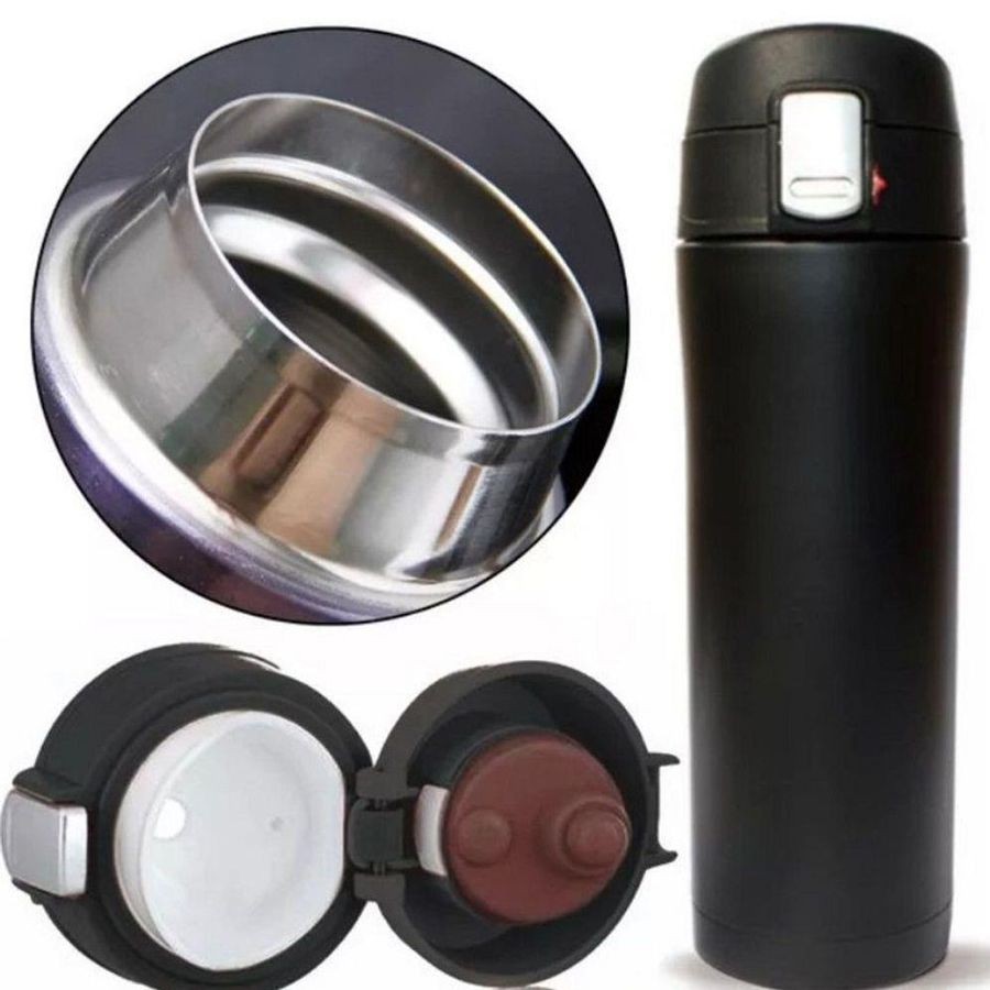 JS Garrafa Termica 500ml Garrafinha de Agua Aço Inox