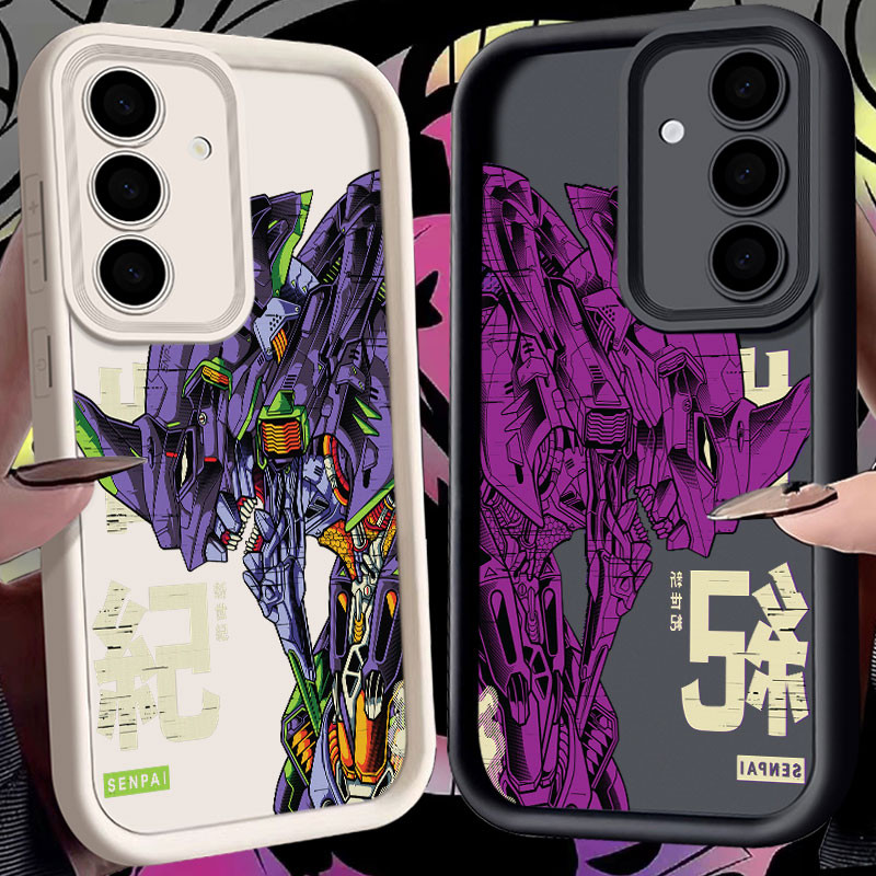 Japonês Mecha Neon Genesis Evangelion EVA 01 02 Anime Capa De Telefone Para Samsung Galaxy S25 S24 S23 S22 S21 Ultra Plu em Oferta na Shopee