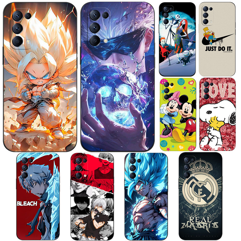 Capa Protetora Para OPPO RENO 6 PRO 5G snapdragon 870 Versão Telefone Silicone Macio Preto Tpu Fun Art Design