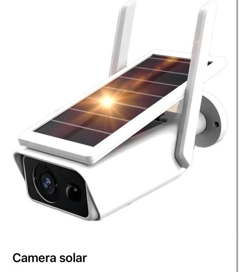Câmera Segurança Wi-Fi Externa Solar Prova D'água IP67 | Full HD 1080p Visão Noturna Sensor Movimento Sem Fio