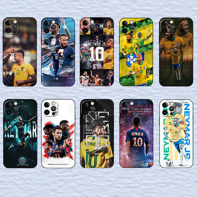 Estampa Da Moda Para iPhone 12 13 Mini Pro Max Neymar Estojo De Telefone TPU Preto Macio