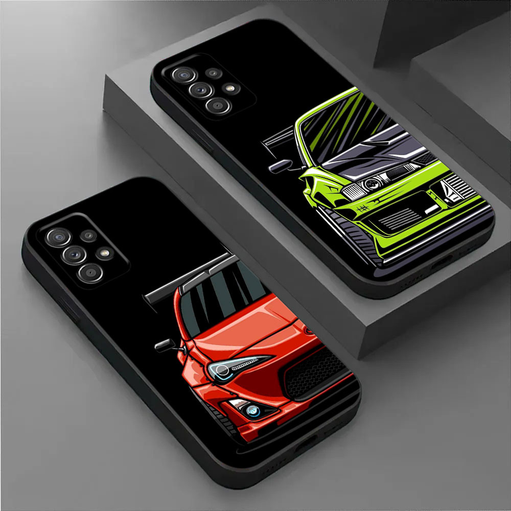 Japão Cartoon Tokyo JDM Capa De Carro Esportivo Para Samsung Galaxy A56 5G A36 A55 A35 A72 A73 A14 A15 A16 A54 A53 A52 A