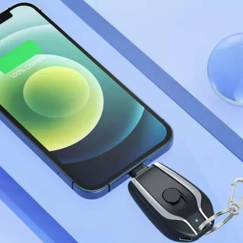 Chaveiro Carregador Celular Conexão Tipo-C Android - Não fique mais sem Bateria no Celular