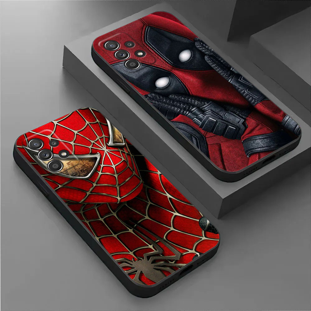 Capa Marvel Spiderman Deadpool Venom Para Samsung Galaxy A56 5G A36 A55 A35 A72 A73 A14 A15 A16 A54 A53 A52 A32 A12 A26 