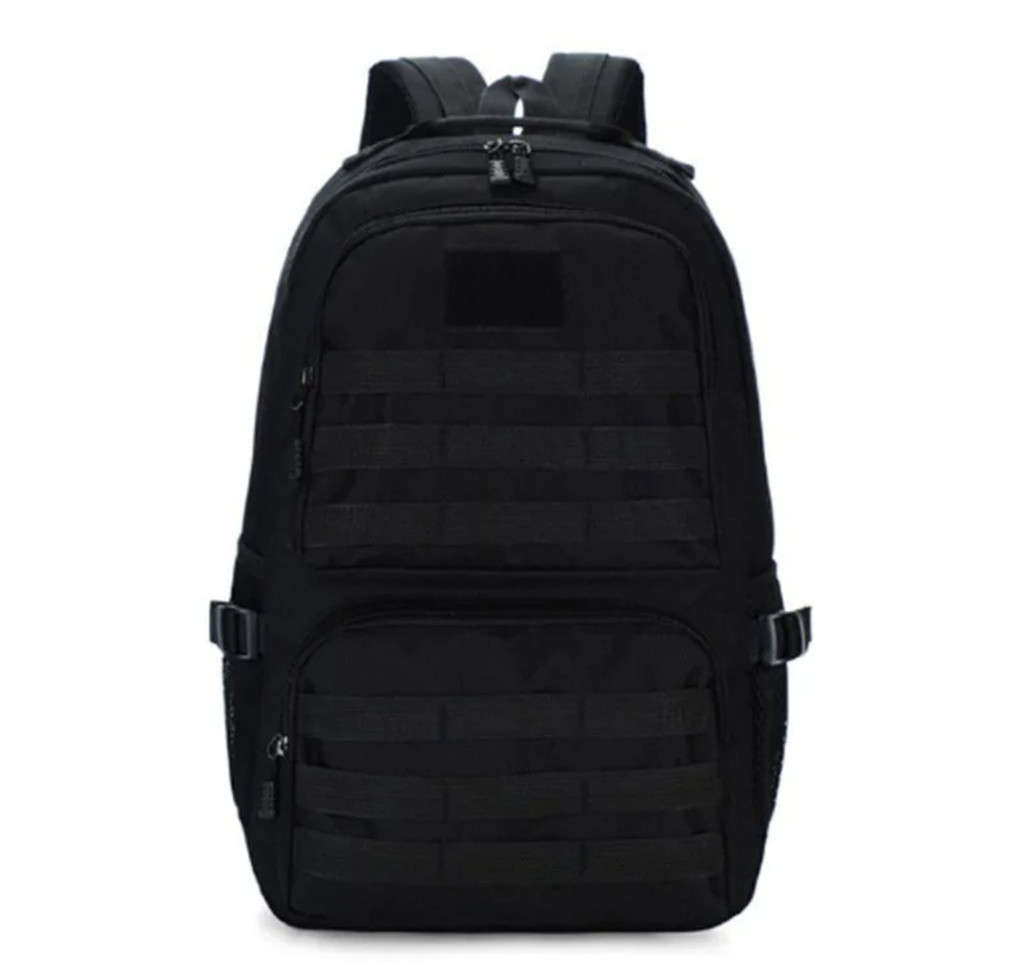 Mochila Casual Camuflada de Preto 25L Semi-Impermeável para Viagens Trabalho escola Acampamento Verão