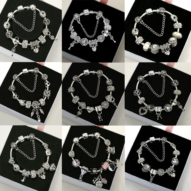 Francês Retro europeu charme senhoras pulseira banhado a prata 925 pulseira tibetana liga de prata artesanato frisado pulseira presente