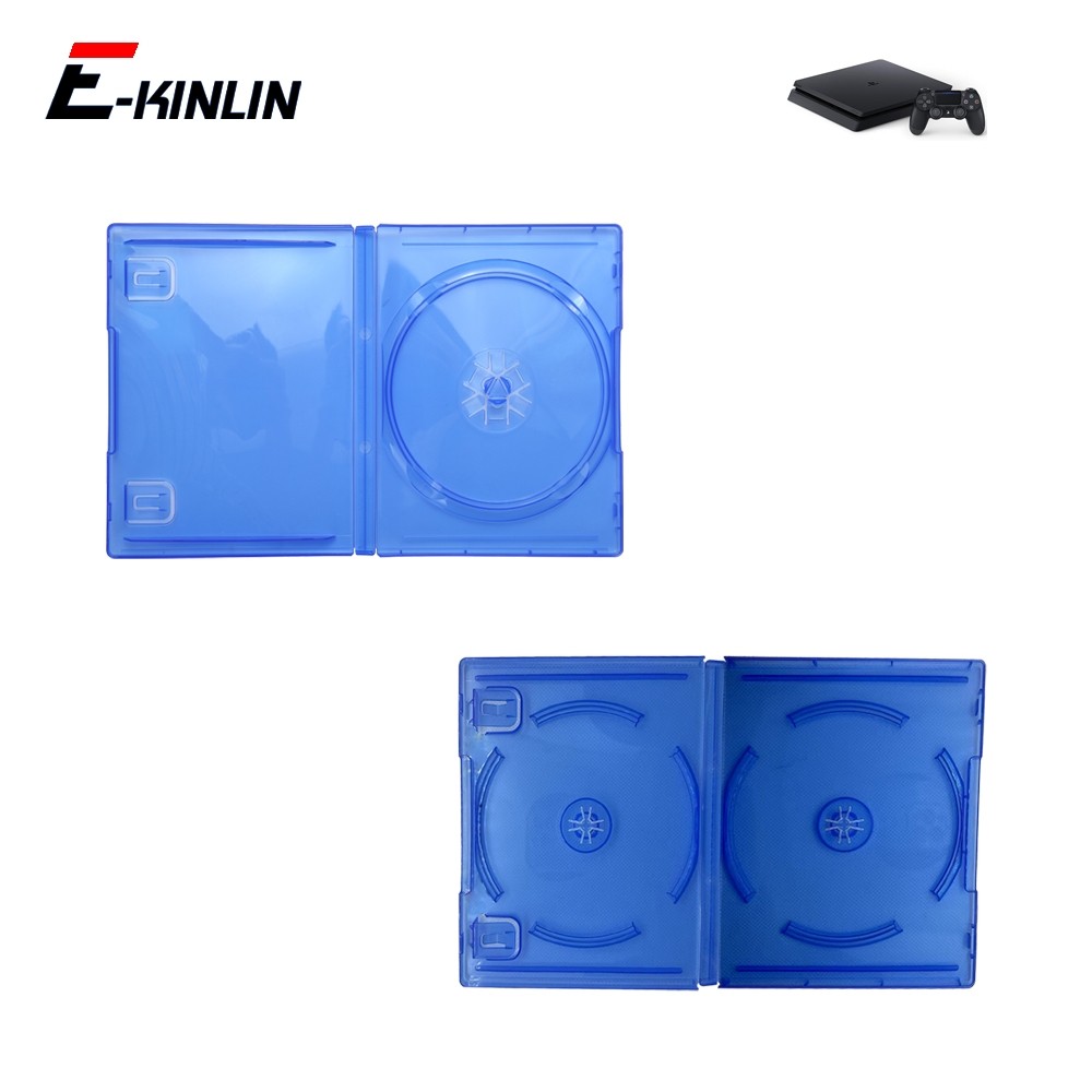 Caixa De Cartucho De Jogo Caso Único Disco Azul 2 Discos Duplos CD Claro Caixas De Armazenamento Para Sony Playstation 4