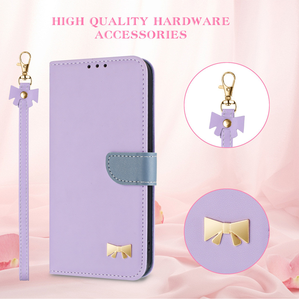 Capa Para Samsung Galaxy A27 A57 A27 A08 A18 A07 A17 A56 A36 A26 A06 A16 A37 5G 4G Carteira De Couro Flip Brilho Borbole