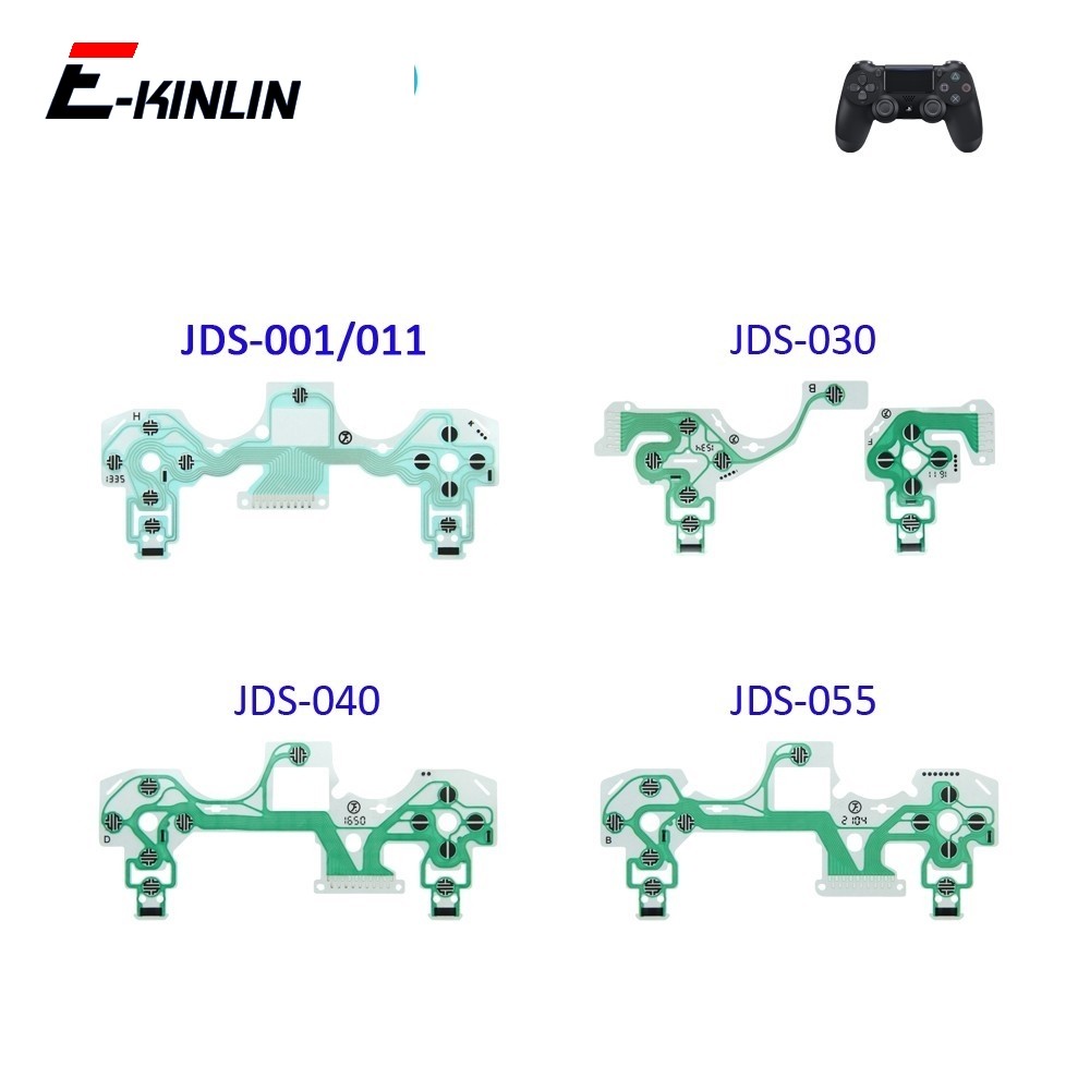 Condutivo JDS 050 040 030 010 Alça Cabo Botão Teclado Filme Para Sony Playstation 4 PS4 Pro Slim