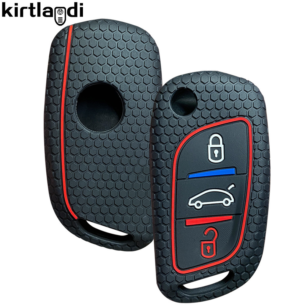 Peugeot 3008 308 408 407 5008 Para Citroen C1 C2 C3 C4 C5 DS3 DS4 DS5 DS6 3 Botões Capa Da Caixa Chave Dobra Do Carro Remoto Em Silicone