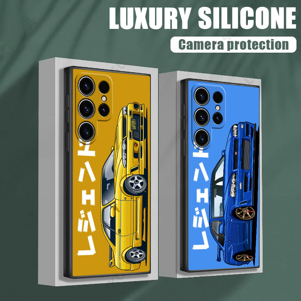 Masculino Jdm Gtr dos Desenhos Animados Esportes Carro Caso de Telefone Samsung S25 Ultra S23 S24 Fe A56 A55 A36 5g