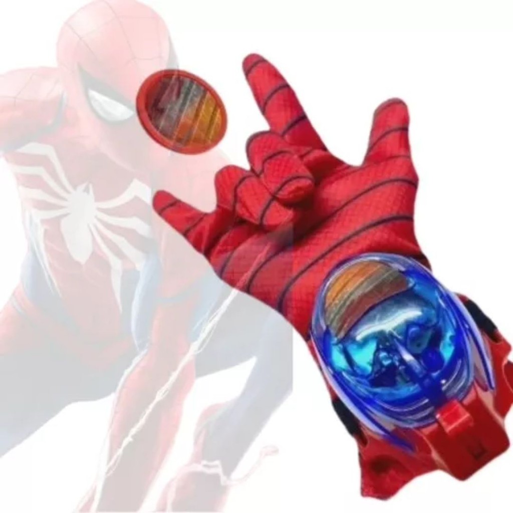 Luva Lança Disco Homem Arranha Infantil