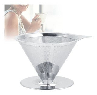 Filtro Inox Coador de Café 103 Grande Lavável Reutilizável Camada Dupla Cozinha Premium