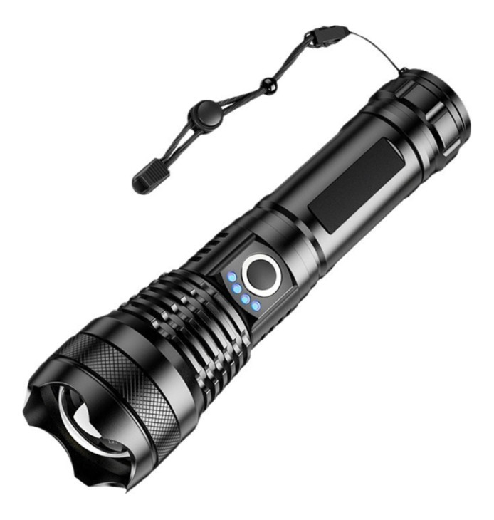 Lanterna tática LED super potente Super brilhante P90 mais forte do mercado recarregável zoom