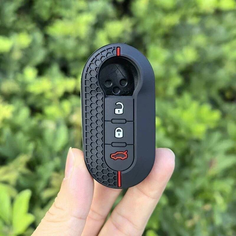 Fiat Ducati 500 panda 500L lancia musa Acessórios Para Carro 3 Botões Capa De Silicone 500 Flip Dobrável Chave Remota em Oferta na Shopee