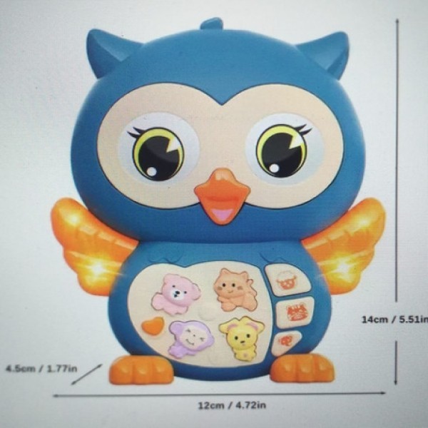 Teclado Musical Infantil com Bichinho Coruja Brinquedo de Criança Educativo a Pilha