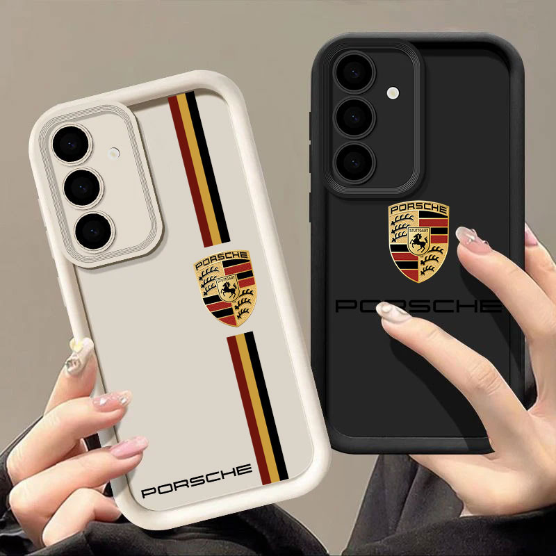 Cayman Porsches Macans Sports Car Carcaça Telefônica Para Samsung Galaxy S23 FE S24 S23 S22 S21 Ultra Plus S20 S21 Nota 20 Capa Protetora À Prova De Choque Da Câmera