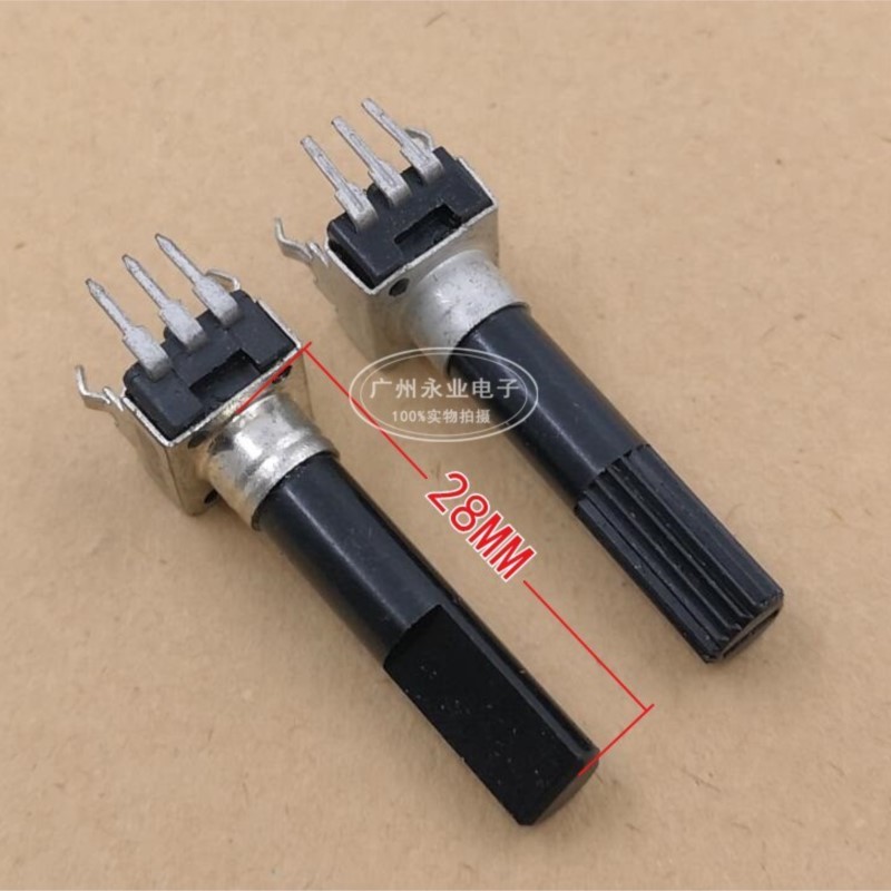 3 Peças RV09 Tipo Potenciômetro Vertical Único Ajustável Resistência 10K 20K 50K 100K Comprimento Do Punho 28MM