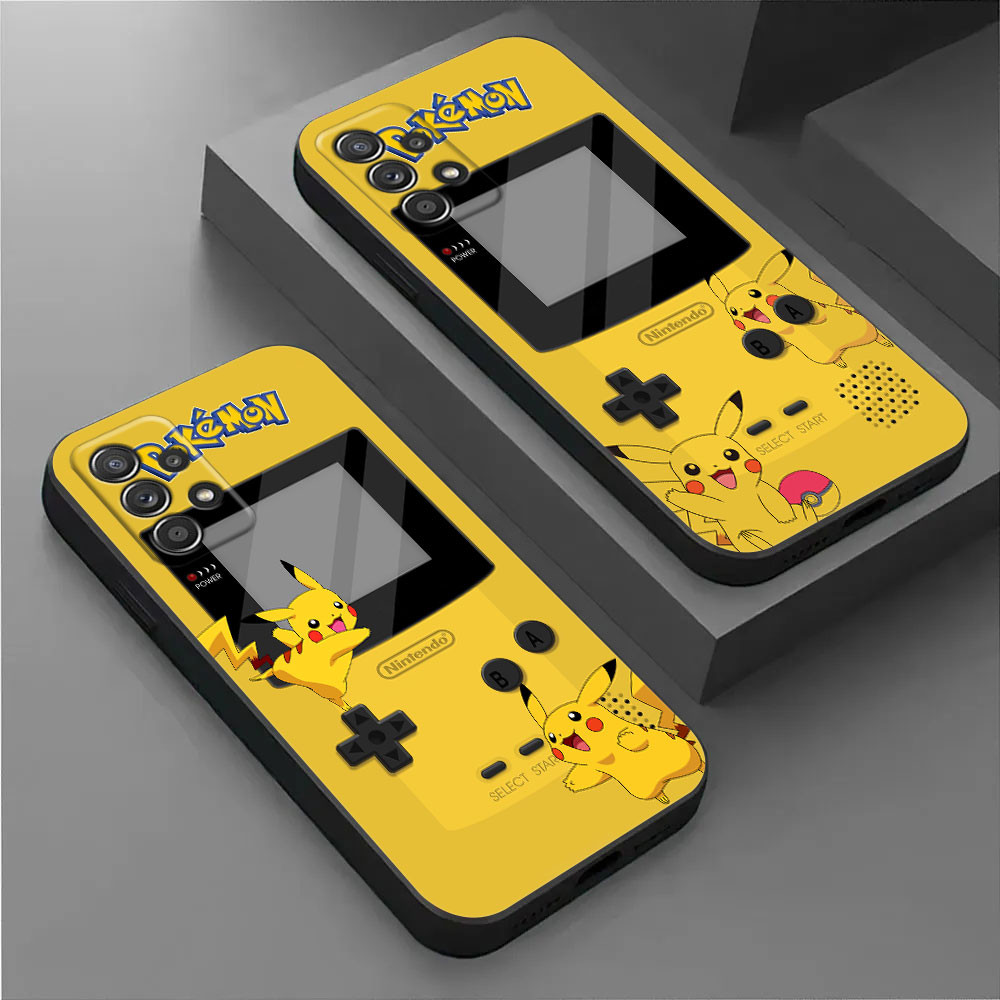 Capa Vintage GAMES-BOY Pikachu Para Samsung Galaxy A56 5G A36 A55 A35 A72 A73 A14 A15 A16 A54 A53 A52 A32 A12 A26 A25 A2