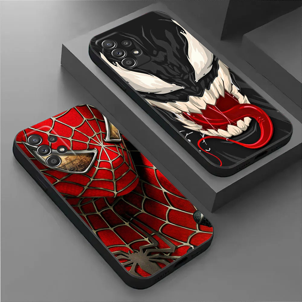 Capa Marvel Spiderman Venom Deadpool Para Samsung Galaxy A56 5G A36 A55 A35 A72 A73 A14 A15 A16 A54 A53 A52 A32 A12 A26 