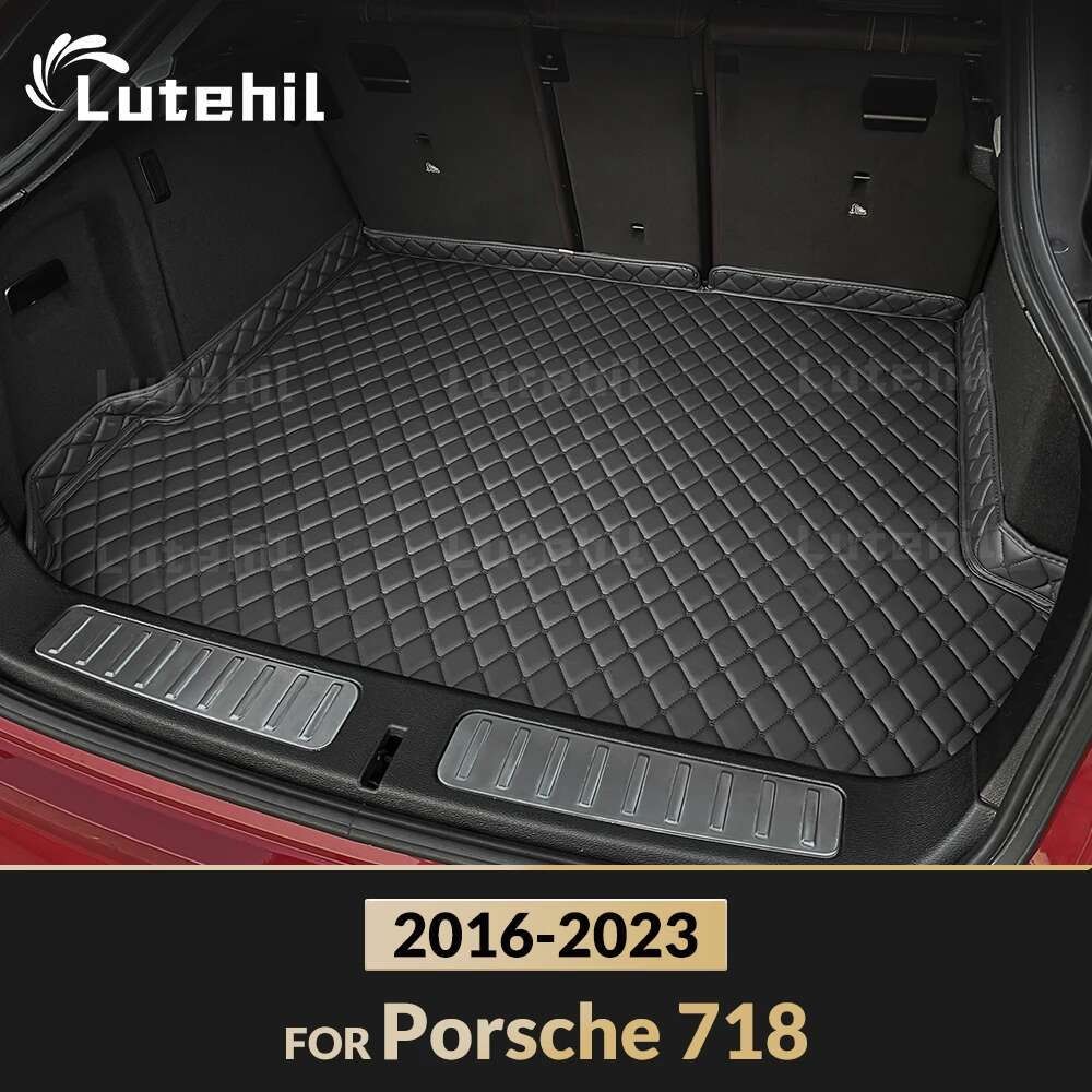 Tapete De Porta-Malas De Carro Para Porsche 718 2016 2017 2018 2019 2020 2021 2022 2023 Acessórios Personalizados Decora