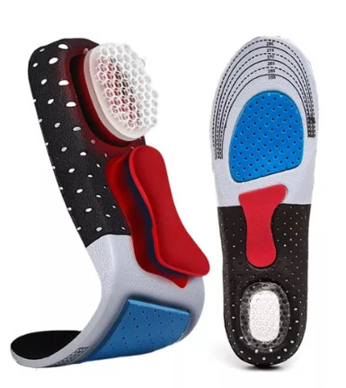 Palmilha Ortopédica Alivio Imediato Esporão Calcaneo Fasci Cor Preto Tamanho Da Palmilha 41-46.