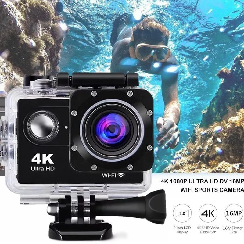 Câmera Filmadora Hd 4k Wi-fi Esporte Mergulho