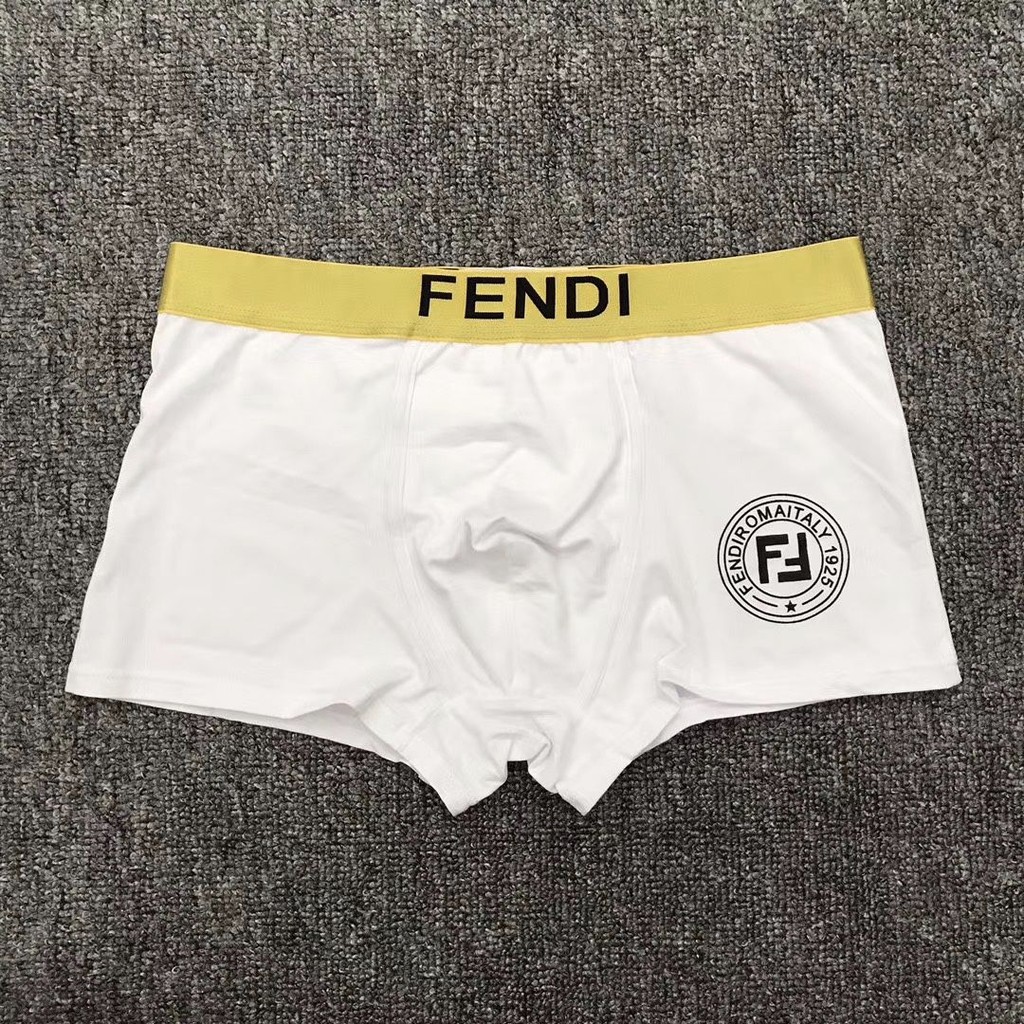 Fendii Marca Trendy Shuangfen FD Roupa Íntima Masculina De Algodão Puro De Alta Qualidade Desenho Animado De Viagem Boxer Confortável Briefs Lo