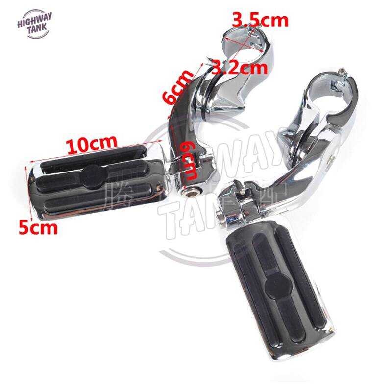 Harley grande deslizamento motocicleta roda dianteira ajustável pára-choques pedal protetor pedal resto pedal