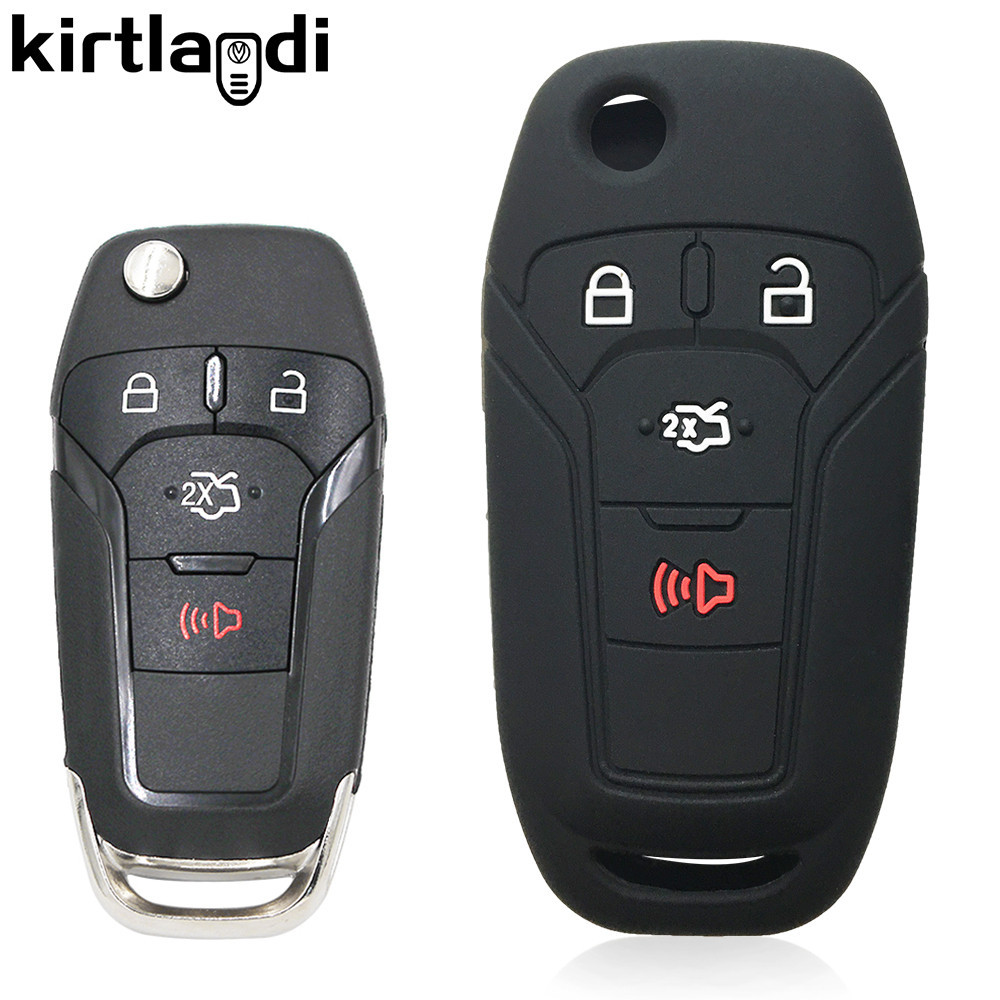 Para Ford Fusion Ka GM 2014 2015 2016 2018 2020 Flip Dobrável Capa Chave Do Carro Chaveiro Fob Kirtlandi Silicone Caso T