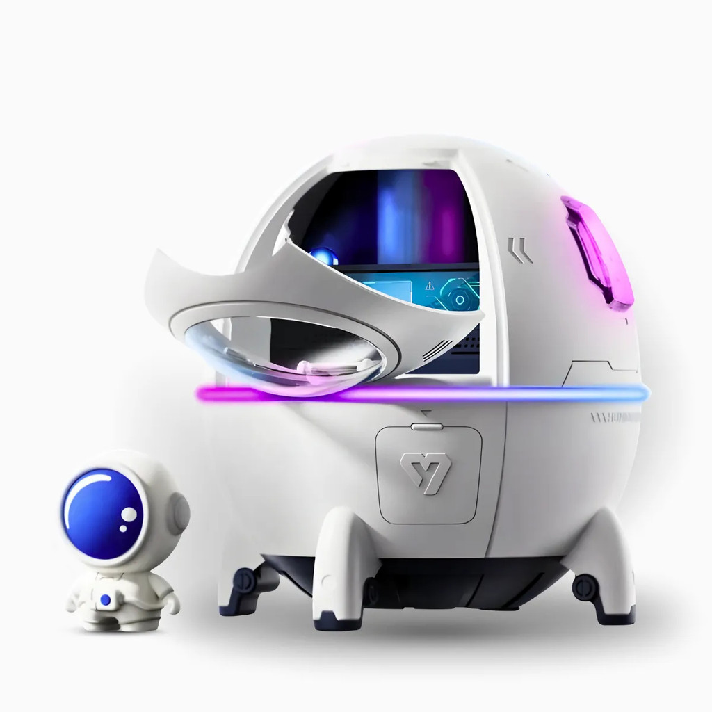 Umidificador de Ar USB Astronauta Nave Espacial Portátil Com Luz Ambiente