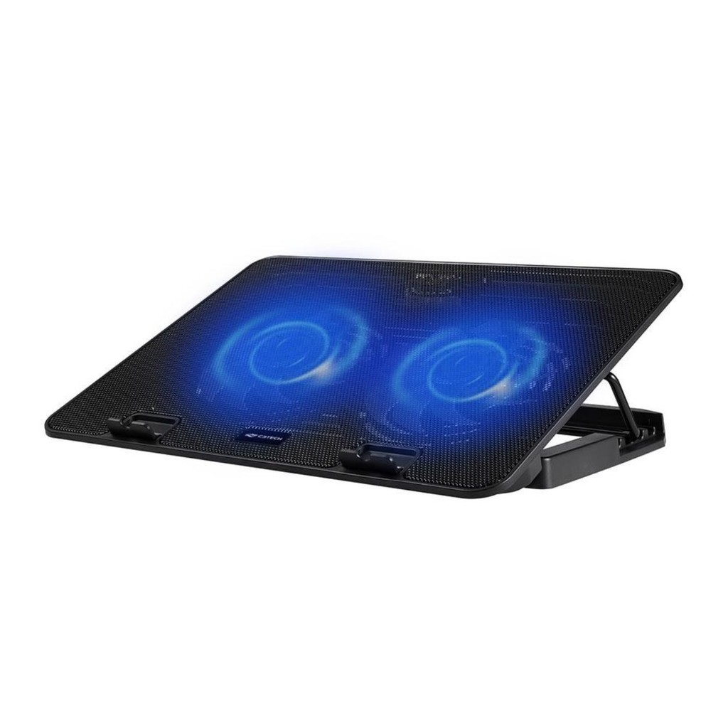 Suporte Cooler Notebook 2 Ventiladores LED Azul