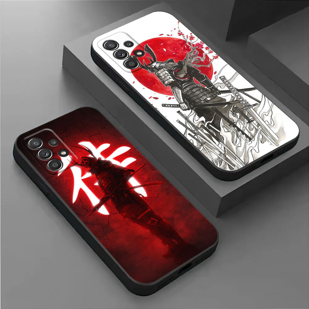 Capa De Anime Samurai Demon Do Japão Para Samsung Galaxy A56 5G A36 A55 A35 A72 A73 A14 A15 A16 A54 A53 A52 A32 A12 A26 