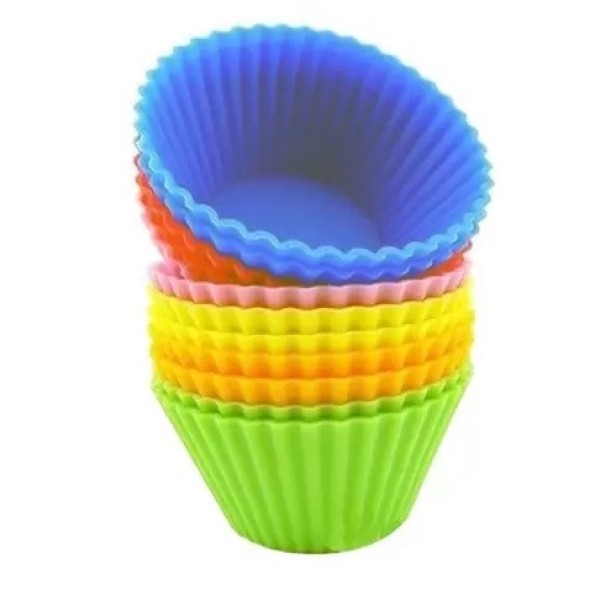 Kit 12 Formas Silicone Cupcake Muffins Queijadinha SKU: