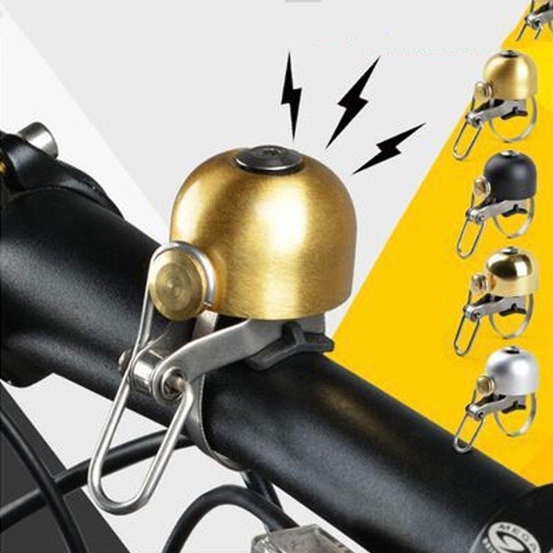 Campainha de Bicicleta Clássica Retrô - Som Alto e Claro - Campainha de Guidão para Bicicleta de Montanha MTB em Aço e C