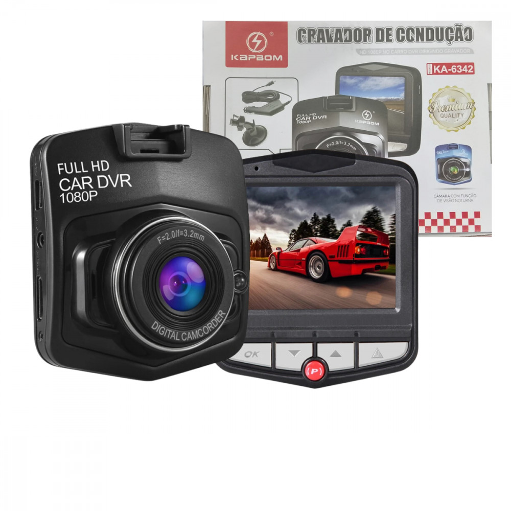 Câmera Veicular Full HD Recarregável Kapbom KA-6342