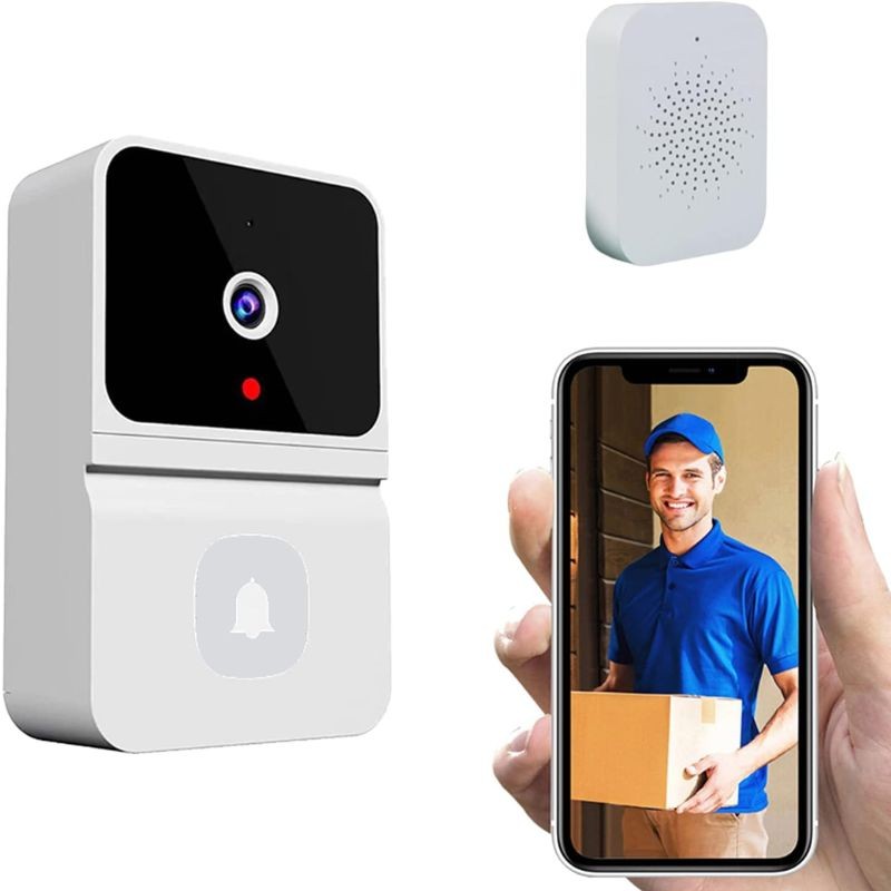 Campainha Com Câmera Vídeo Porteiro Sem Fio Wi-Fi HD Inteligente Smart Home Vê Pelo Celular Recarregável