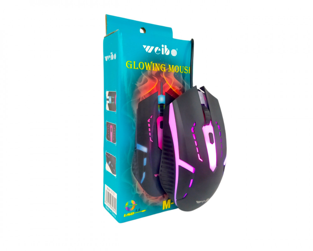 Mouse Gamer LED RGB Weibo M-39: Agilidade e Estilo!