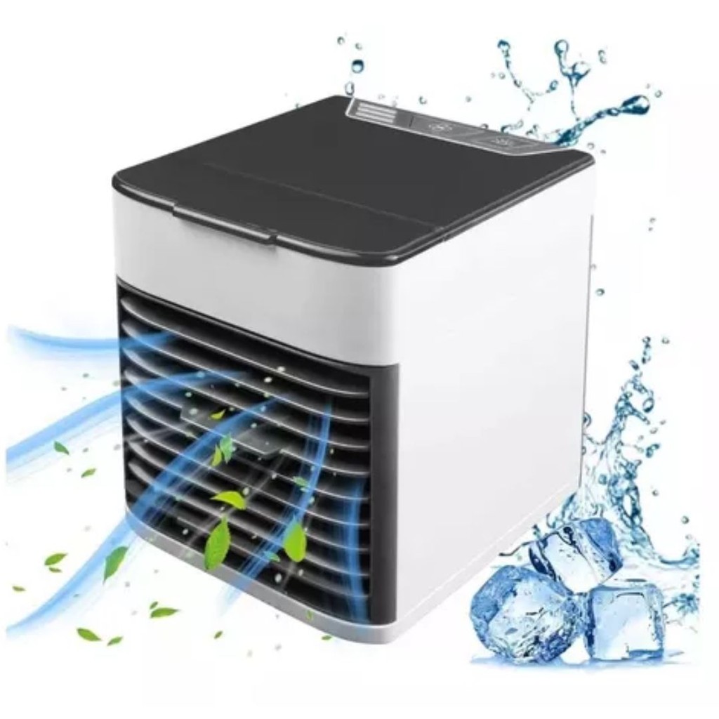 Ar Condicionado Climatizador De Mesa Escritório Portátil  USB 12v Compartimento Para água ou Gelo