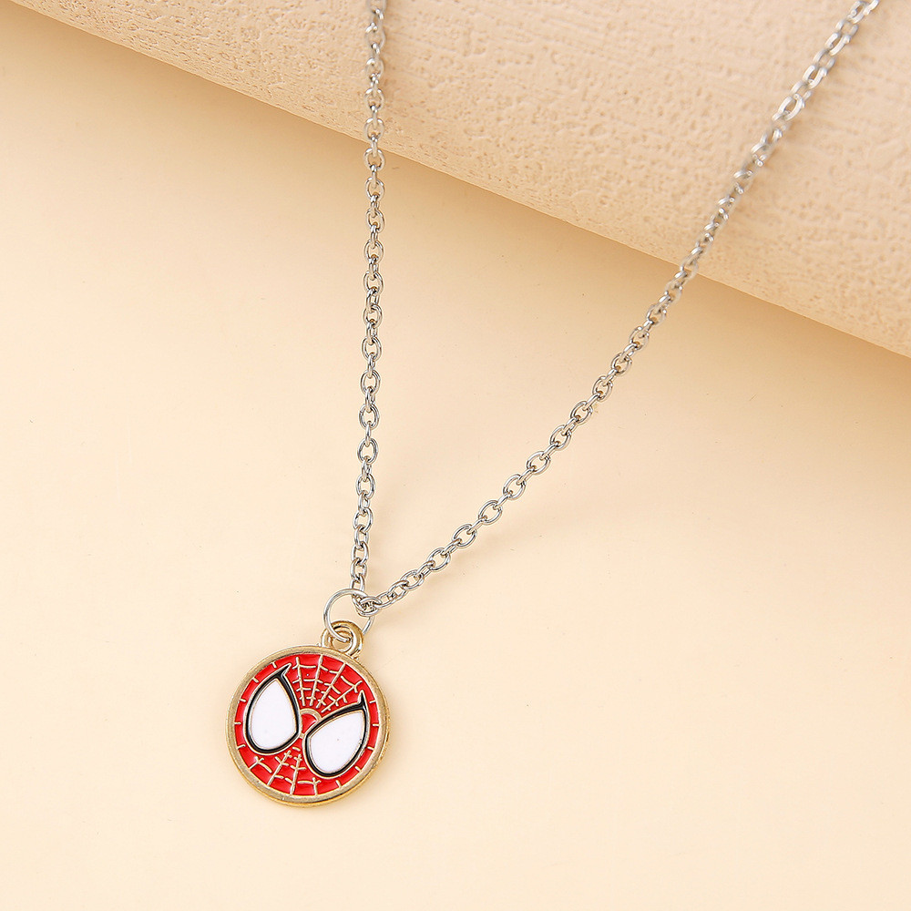 Detalhes do Desenhos Animados Homem-Aranha Casal Amor Colar Magnético Menina Namorada Estudante All-Match Exclusivo Clavícula Corren