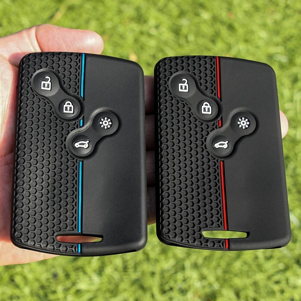 Renault Megane 2 Kadjar Laguna Clio 4 Captur Scenic 3 Estágios Koleos Logan Silicone Caso Chave Capa De Cartão Titular A em Oferta na Shopee